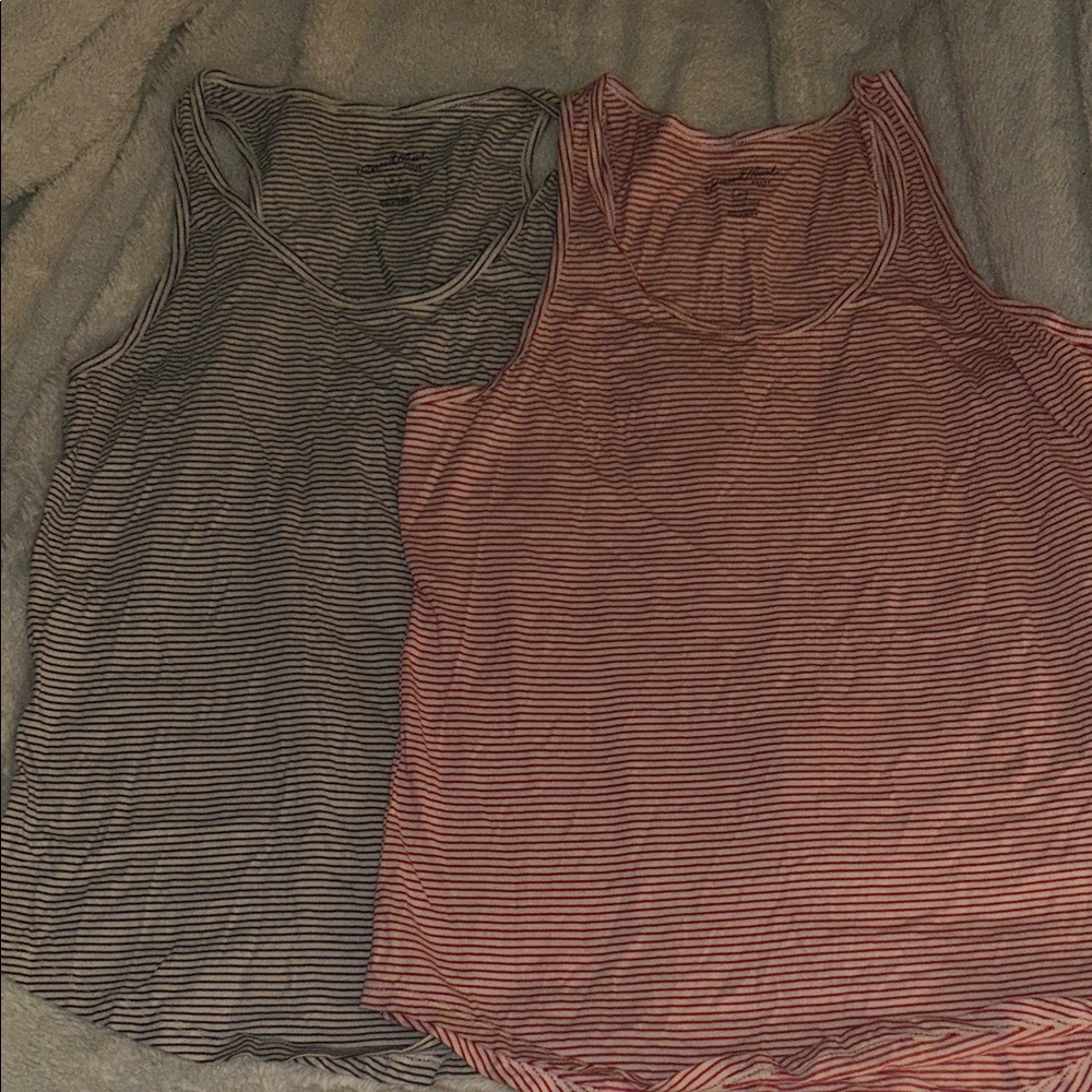 Universal Thread Black and Red Striped Tank Tops